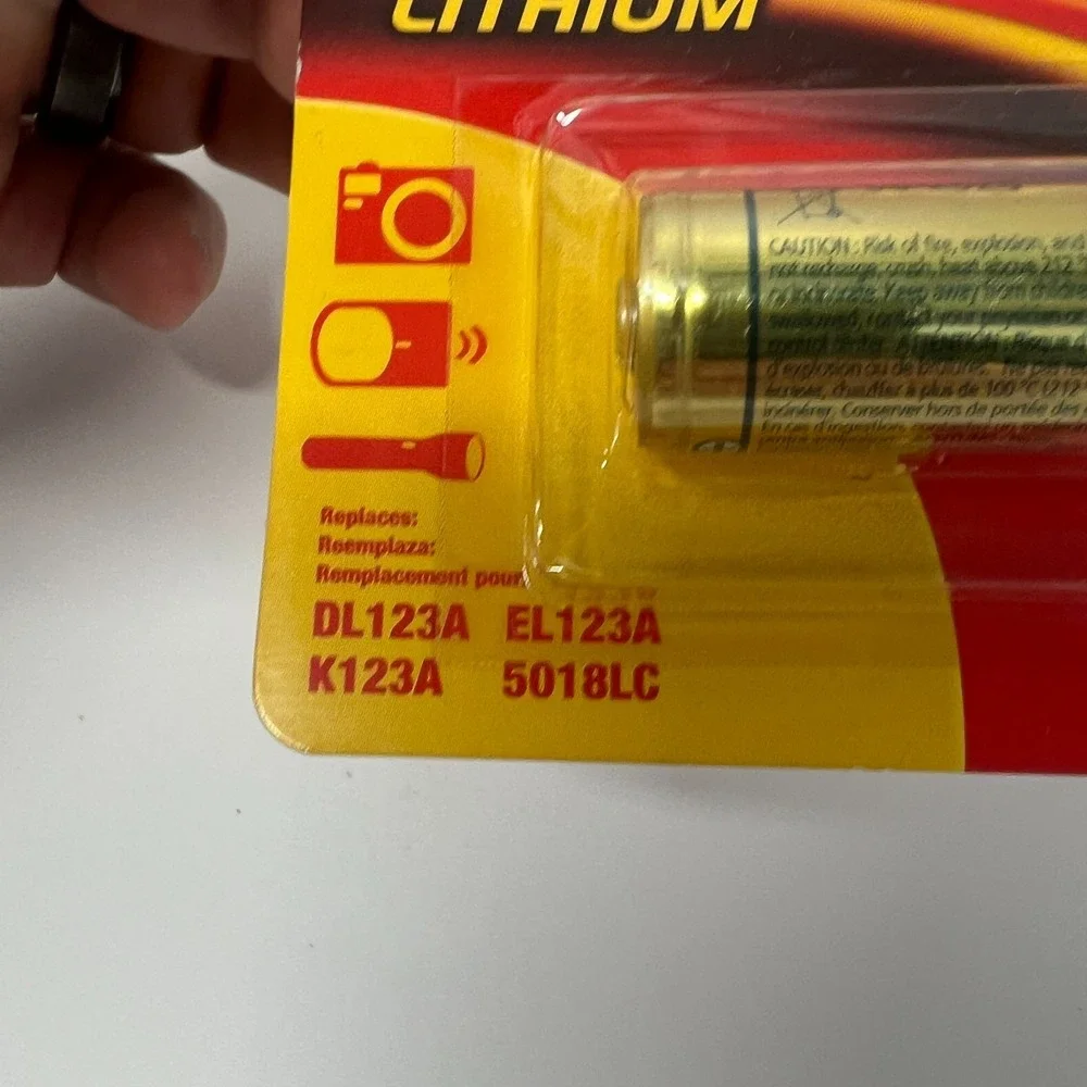 Lot of 6 Panasonic Lithium CR123A 3V Batteries for Flashlight Camera DL123A